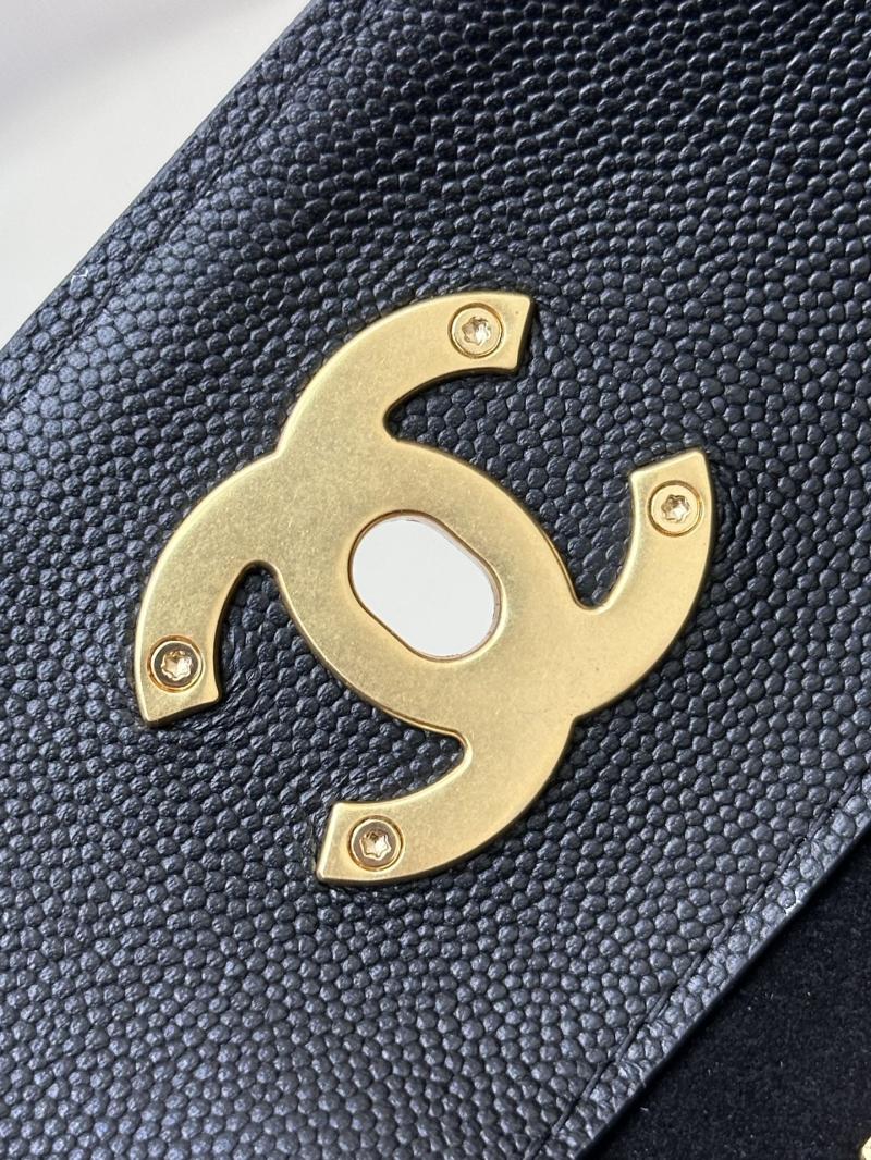 Chanel Grained Calfskin Shopping Bag Black AS5746