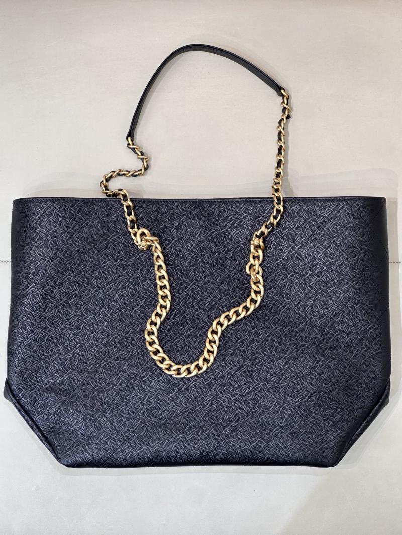 Chanel Grained Calfskin Shopping Bag Black AS5746