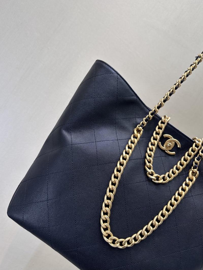 Chanel Grained Calfskin Shopping Bag Black AS5746