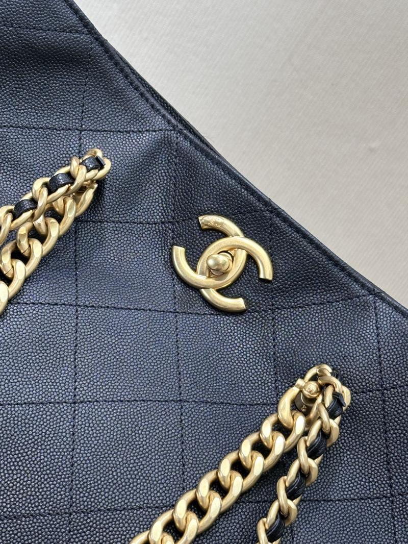 Chanel Grained Calfskin Shopping Bag Black AS5746