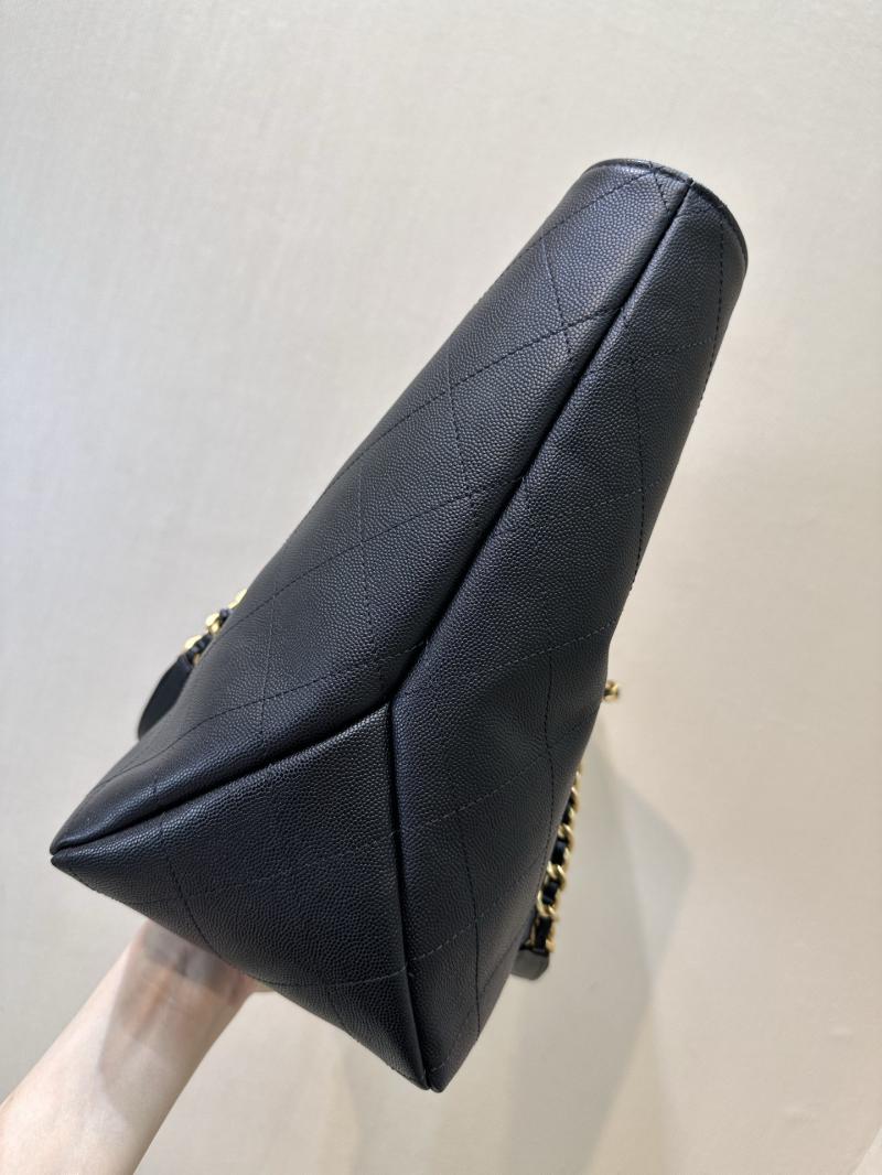 Chanel Grained Calfskin Shopping Bag Black AS5746