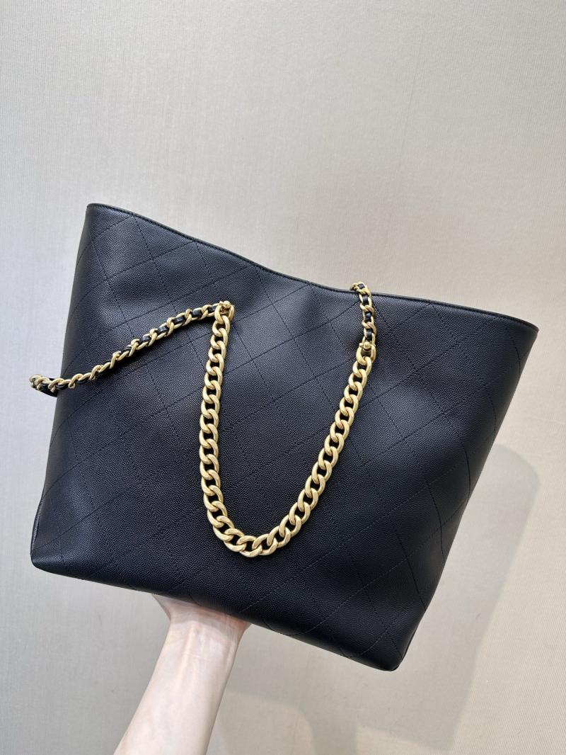 Chanel Grained Calfskin Shopping Bag Black AS5746