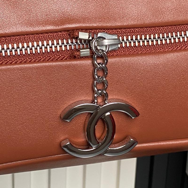 Chanel Large Expandable Paris London Bag Brown AS9902