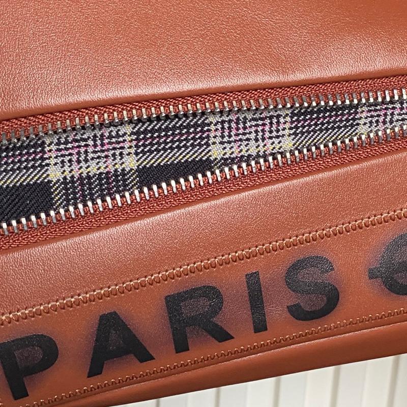 Chanel Large Expandable Paris London Bag Brown AS9902
