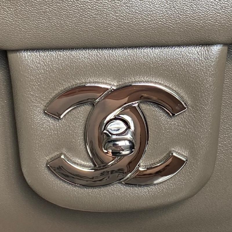 Chanel Large Expandable Paris London Bag Grey AS9902
