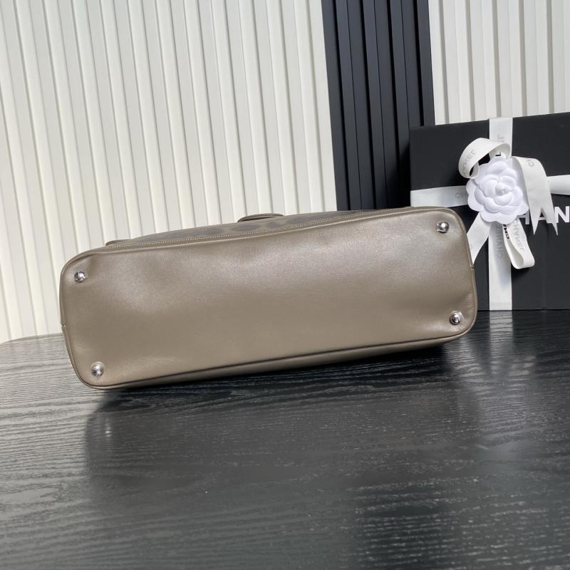 Chanel Large Expandable Paris London Bag Grey AS9902