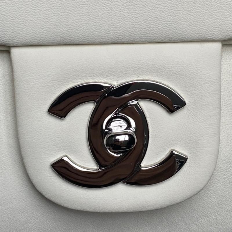 Chanel Large Expandable Paris London Bag White AS9902