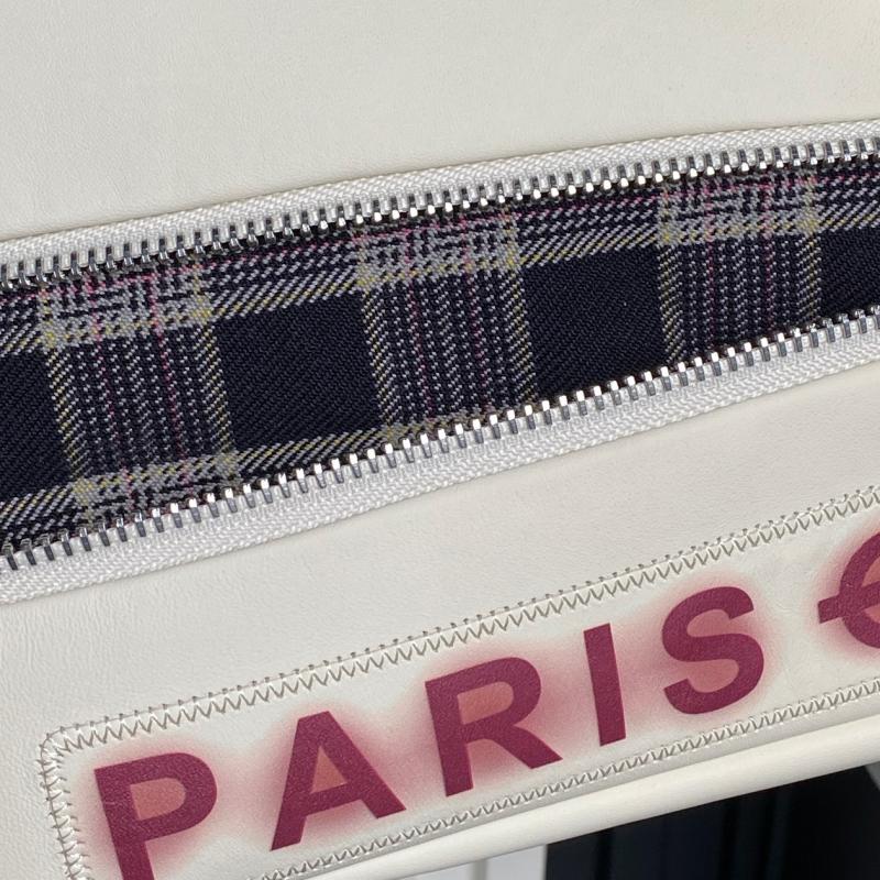 Chanel Large Expandable Paris London Bag White AS9902