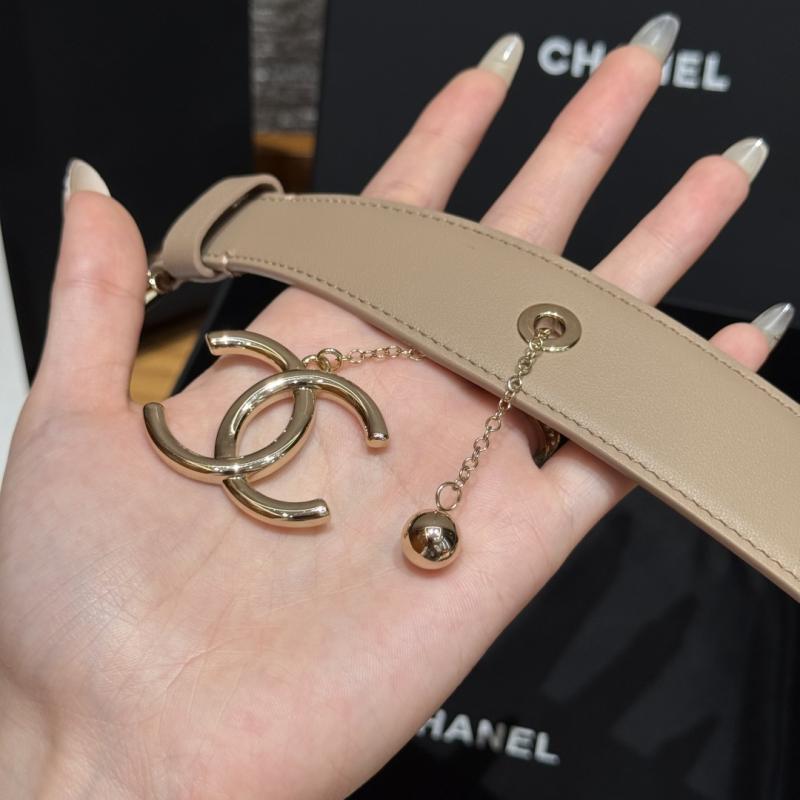 Chanel Leather Belt Beige BCB90607