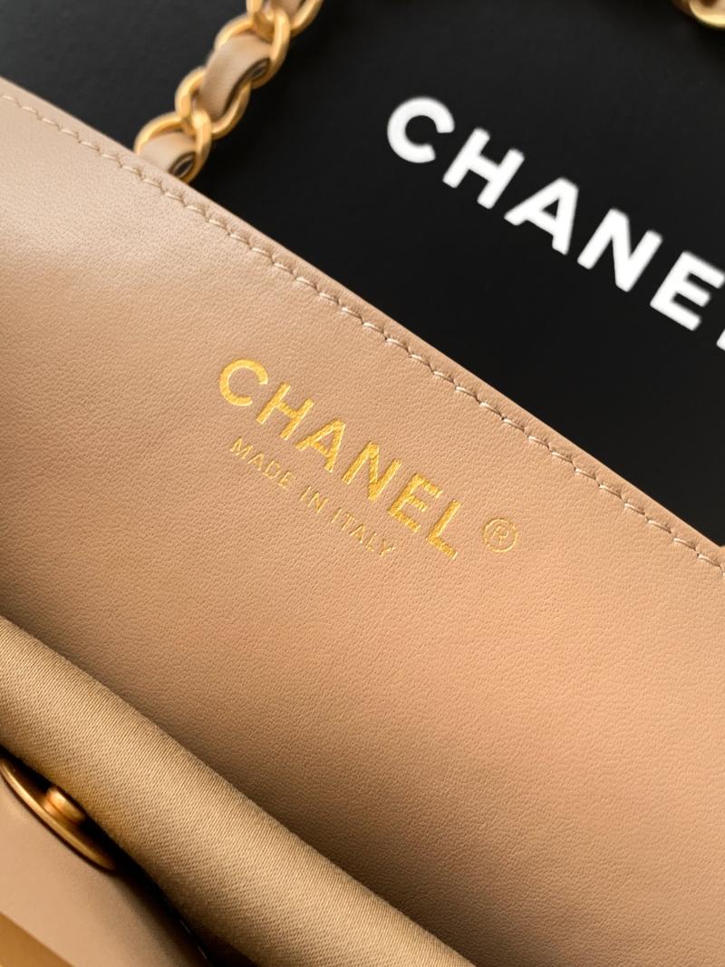 Chanel Medium Suede Shoulder Bag Camel AS81702