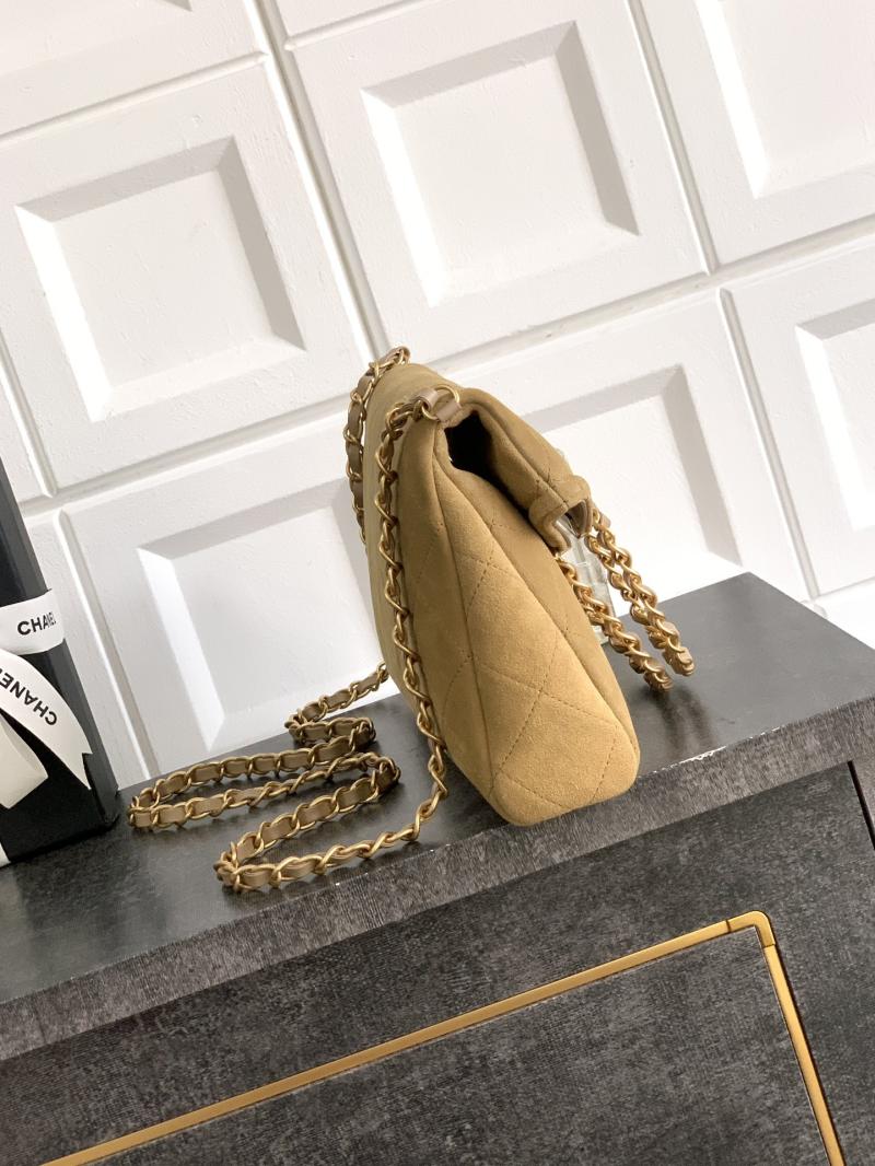 Chanel Mini Suede Shoulder Bag Camel AS81703