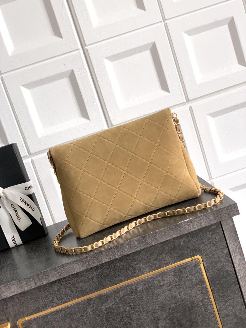 Chanel Mini Suede Shoulder Bag Camel AS81703