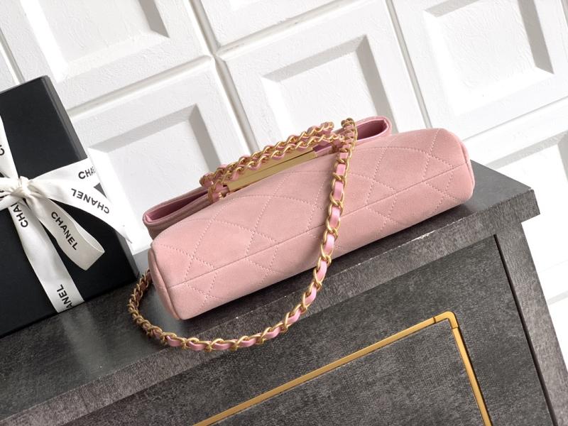Chanel Mini Suede Shoulder Bag Pink AS81703
