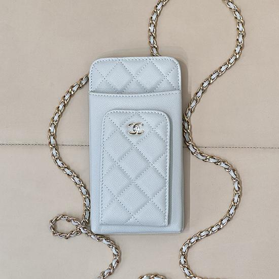 Chanel Phone Bag Blue AP0990