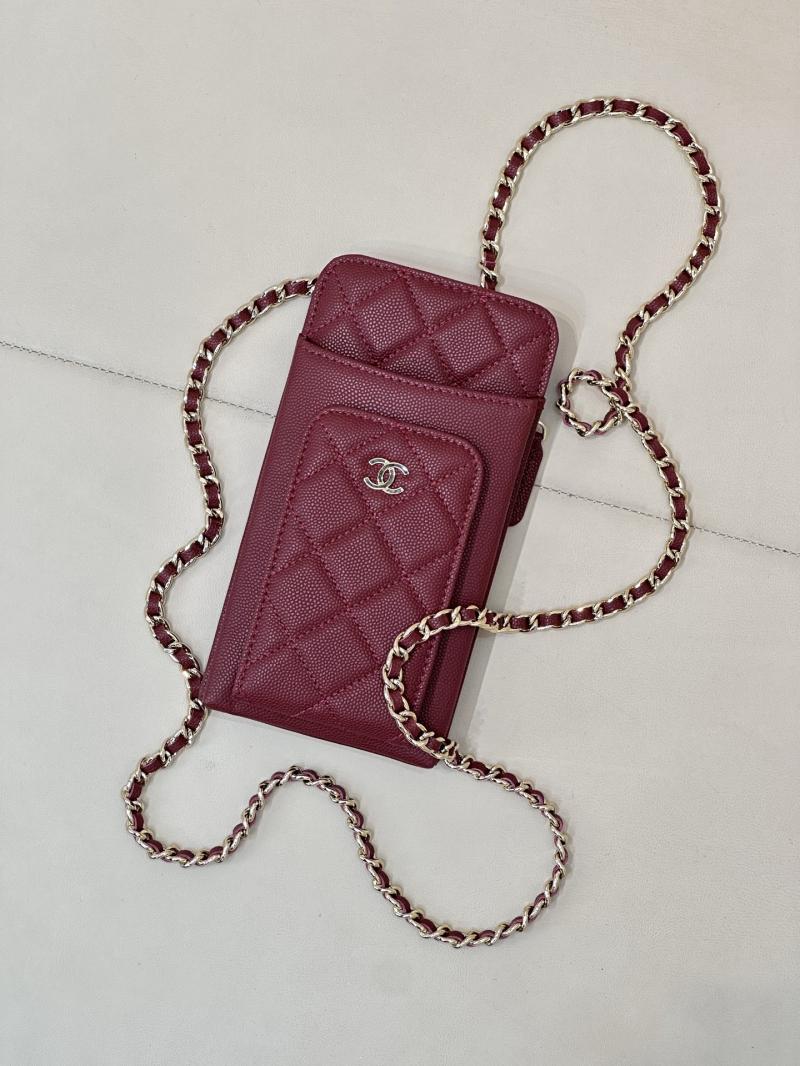 Chanel Phone Bag Burgundy AP0990