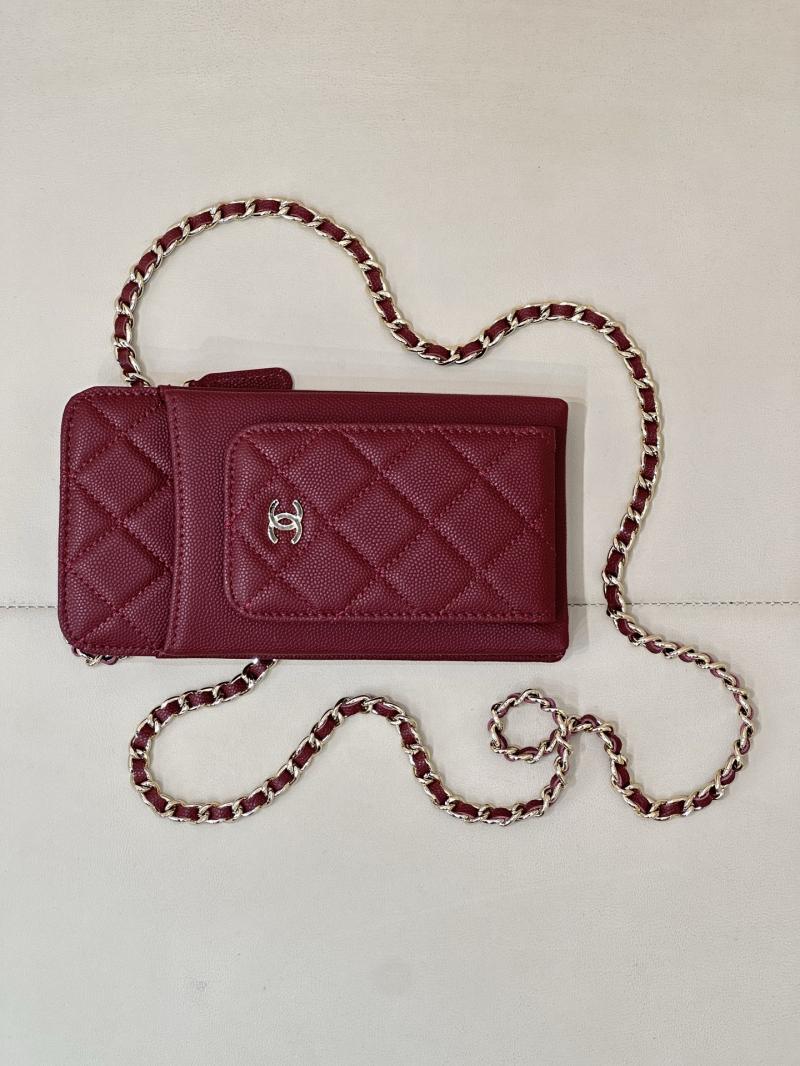 Chanel Phone Bag Burgundy AP0990