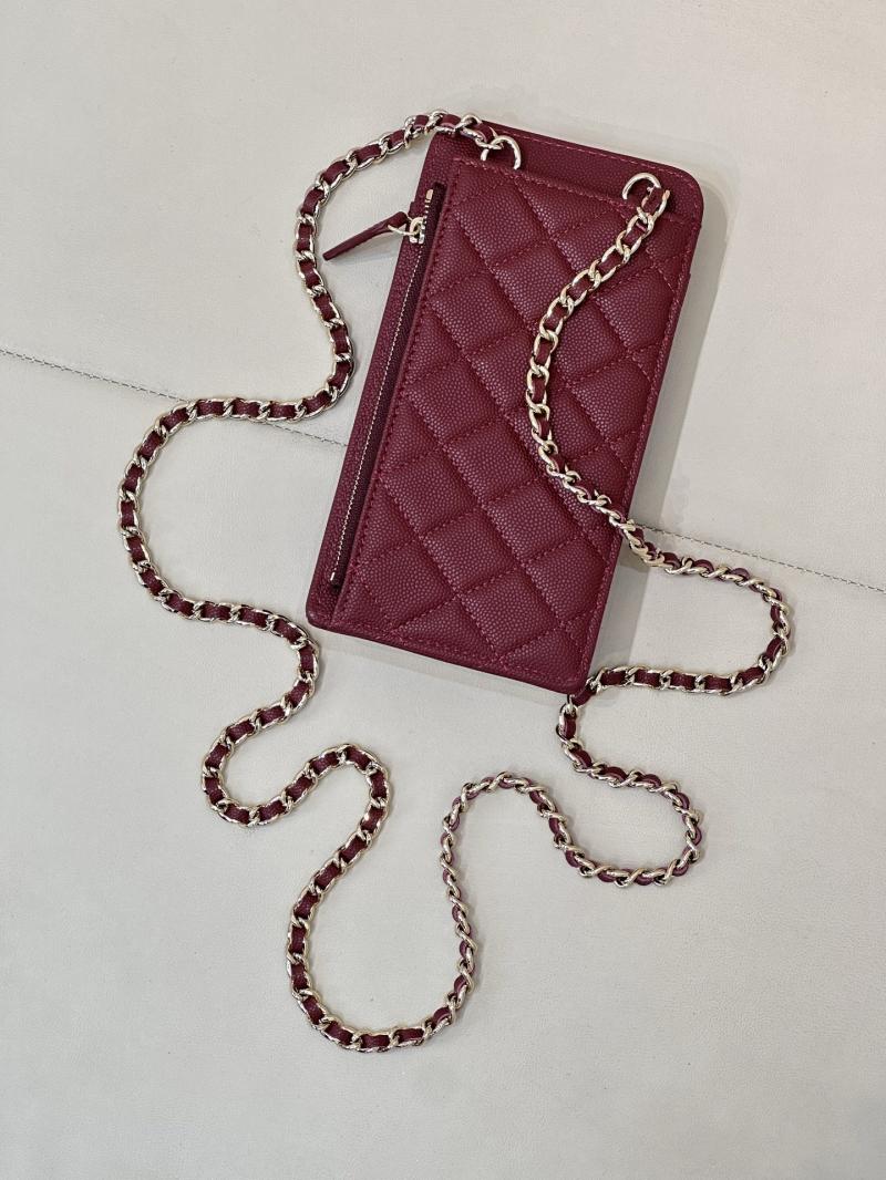 Chanel Phone Bag Burgundy AP0990