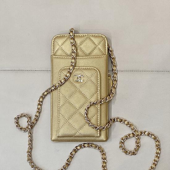 Chanel Phone Bag Gold AP0990