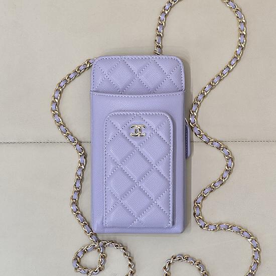 Chanel Phone Bag Purple AP0990