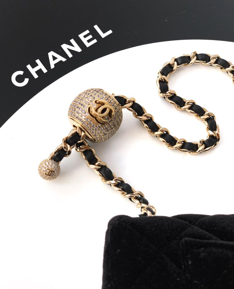 Chanel Velvet Mini Flap Bag Black AS1786