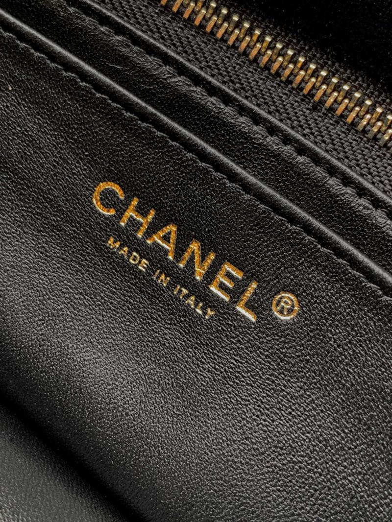 Chanel Velvet Mini Flap Bag Black AS1786