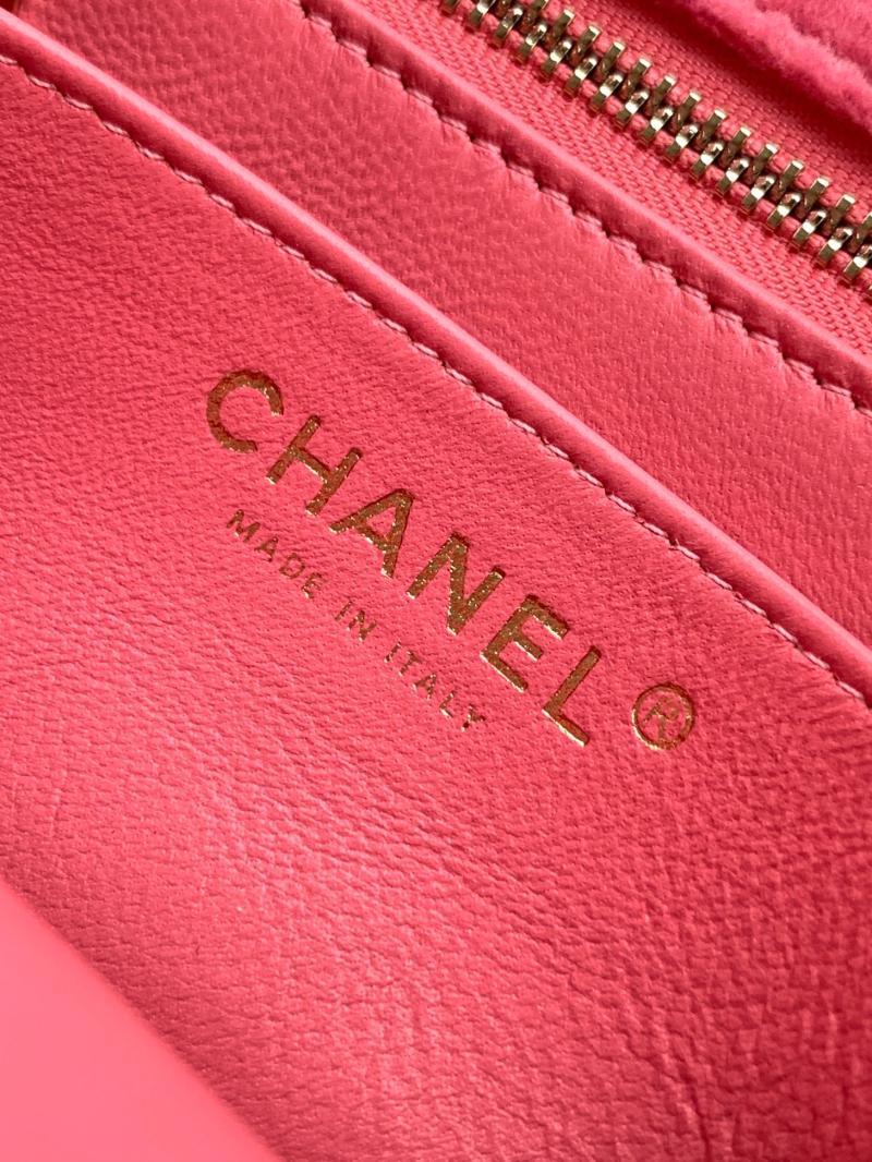 Chanel Velvet Mini Flap Bag Pink AS1786