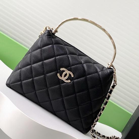 Chanel mini handbag with Top Handle Black AP4591