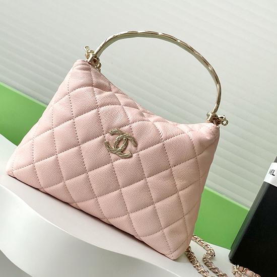 Chanel mini handbag with Top Handle Pink AP4591