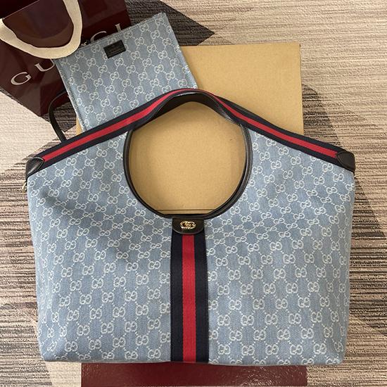 Gucci Giglio large tote bag Blue 853971