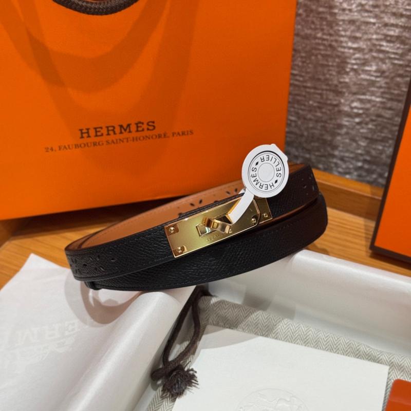 Hermes 18mm Leather Belt Black SHB915