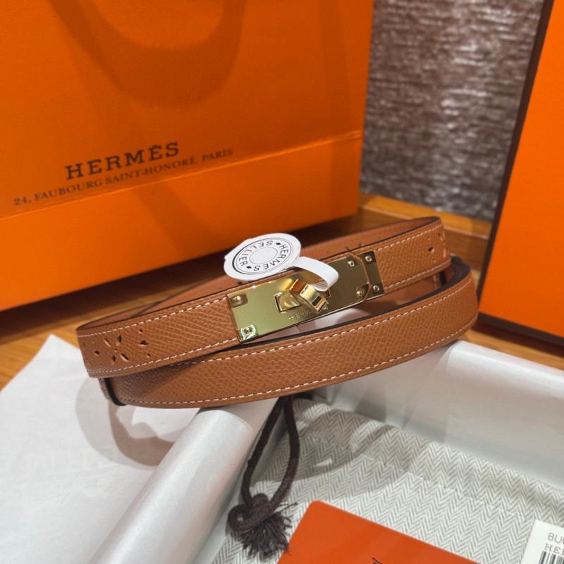 Hermes 18mm Leather Belt Brown SHB918