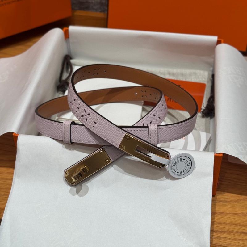 Hermes 18mm Leather Belt Pink SHB921