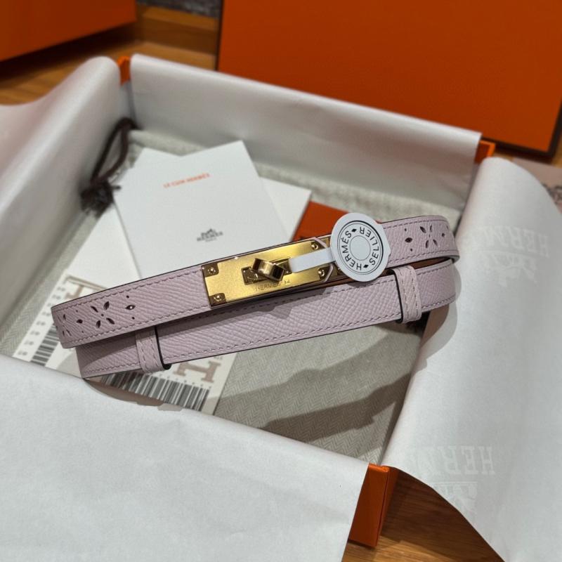 Hermes 18mm Leather Belt Pink SHB921