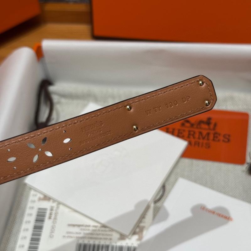 Hermes 18mm Leather Belt Pink SHB921