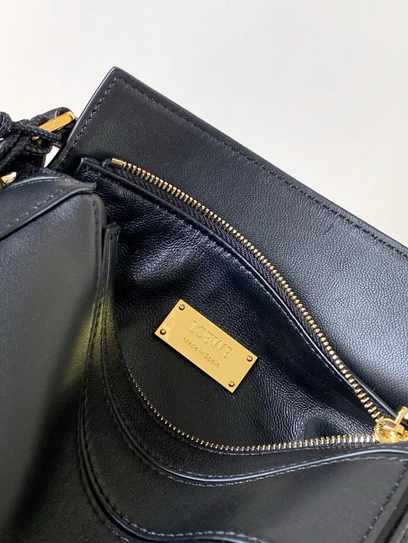 Loewe Lambskin Mini Featherlight Puzzle bag Black L9098