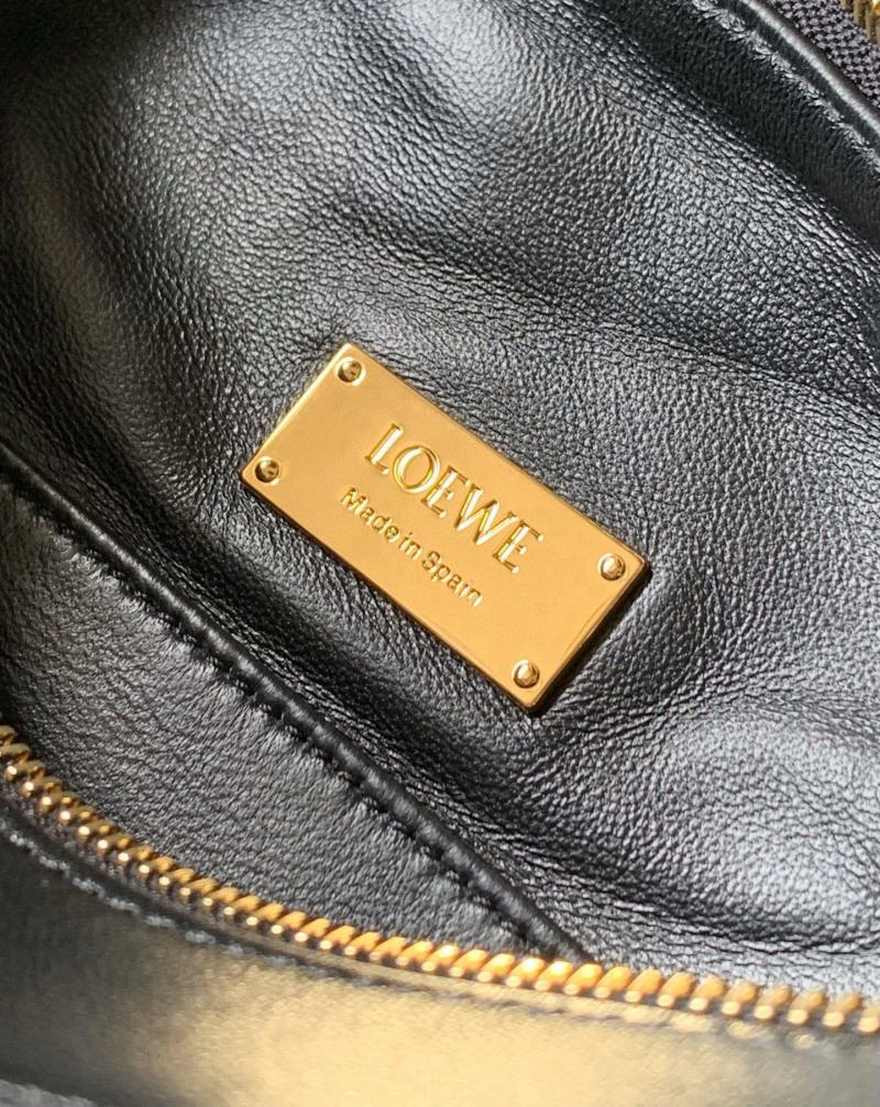 Loewe Lambskin Small Featherlight Puzzle bag Black L9096