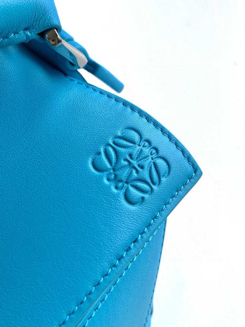 Loewe Lambskin Small Featherlight Puzzle bag Blue L9096