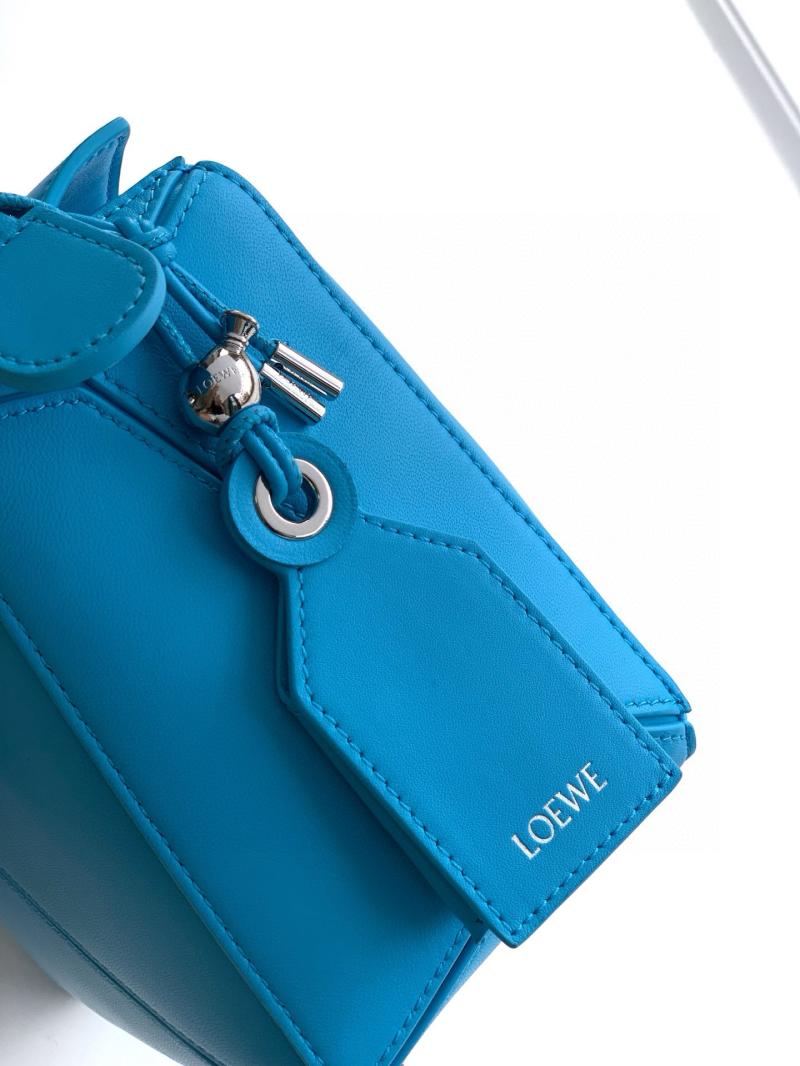 Loewe Lambskin Small Featherlight Puzzle bag Blue L9096