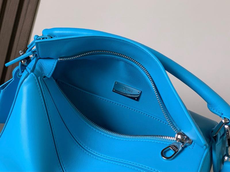 Loewe Lambskin Small Featherlight Puzzle bag Blue L9096
