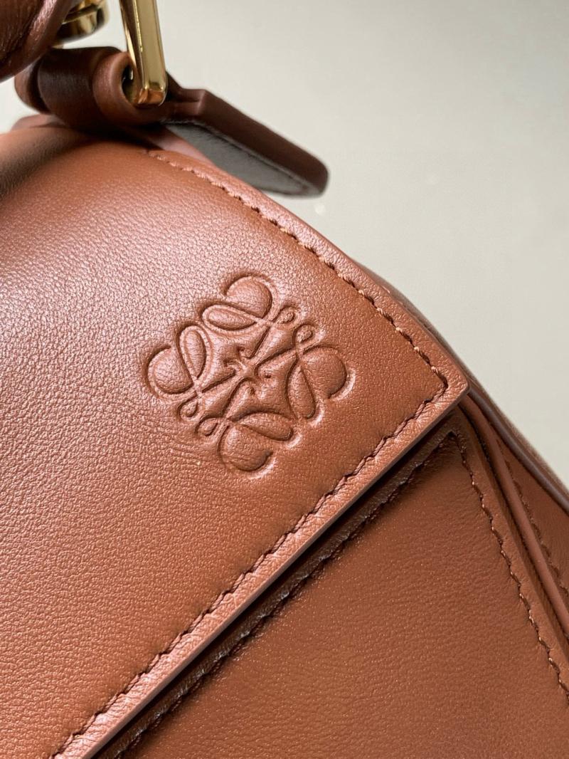 Loewe Lambskin Small Featherlight Puzzle bag Brown L9096