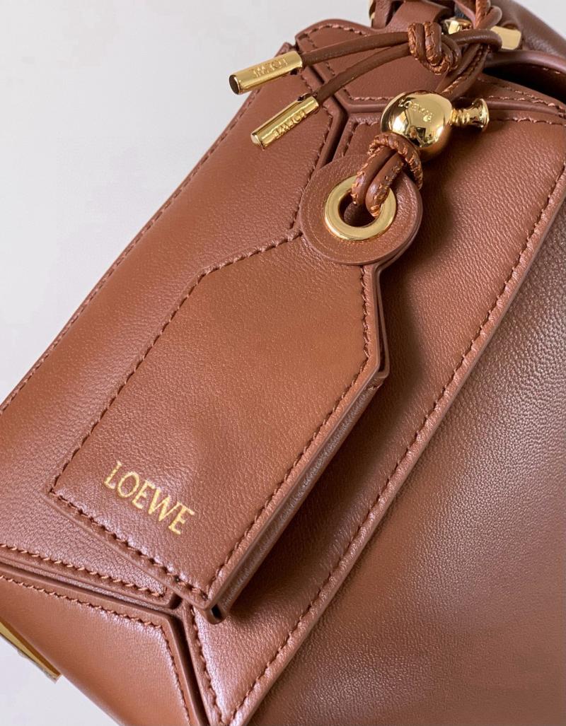 Loewe Lambskin Small Featherlight Puzzle bag Brown L9096