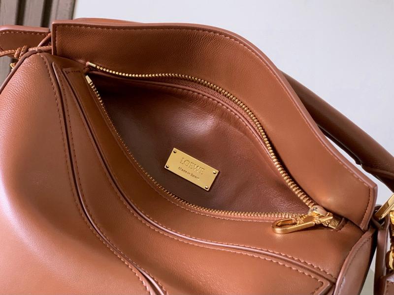 Loewe Lambskin Small Featherlight Puzzle bag Brown L9096