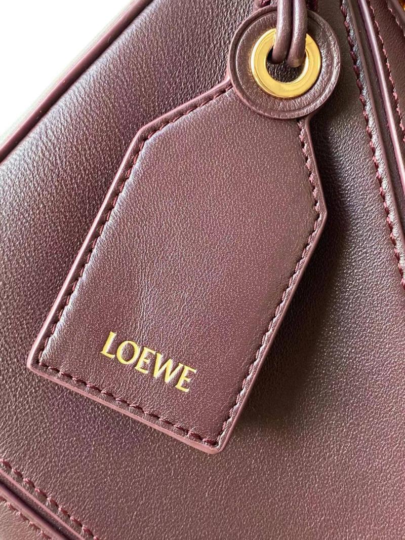 Loewe Lambskin Small Featherlight Puzzle bag Burgundy L9096