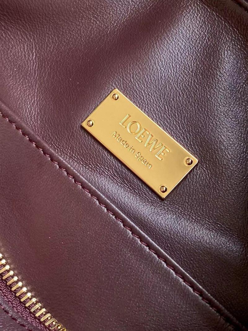 Loewe Lambskin Small Featherlight Puzzle bag Burgundy L9096