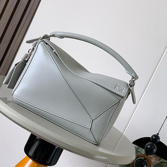 Loewe Lambskin Small Featherlight Puzzle bag Grey L9096