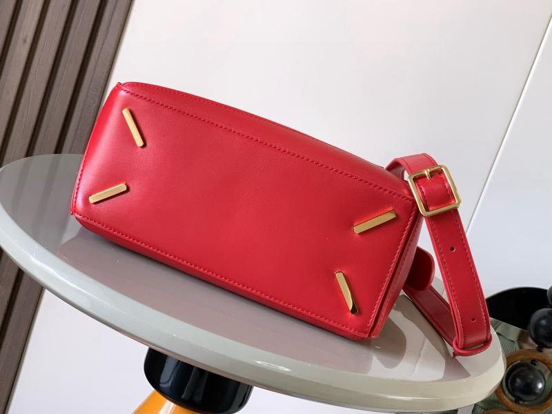 Loewe Lambskin Small Featherlight Puzzle bag Red L9096