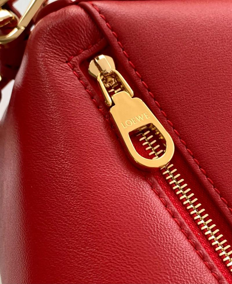 Loewe Lambskin Small Featherlight Puzzle bag Red L9096
