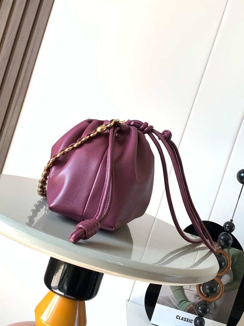 Loewe Medium Flamenco Purse Burgundy L9057