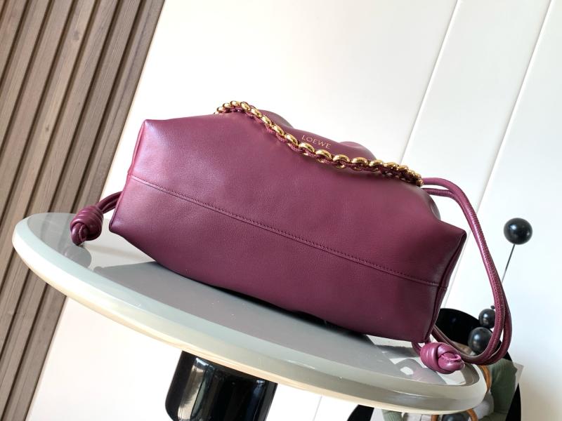 Loewe Medium Flamenco Purse Burgundy L9057