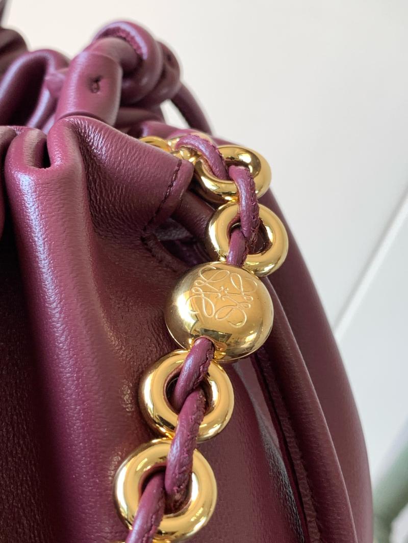 Loewe Medium Flamenco Purse Burgundy L9057